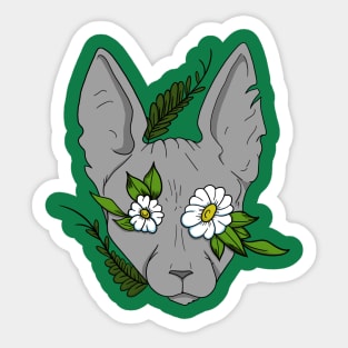 Flower Kitten Sticker